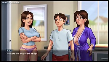 Summertime Saga (Part 23) By Darkcookie   Stepmom Debbie Catches Her Tenant Masturbating And Joins In, Stepmom Let Him Cum All Over Her Mature Body   3D Porn Game